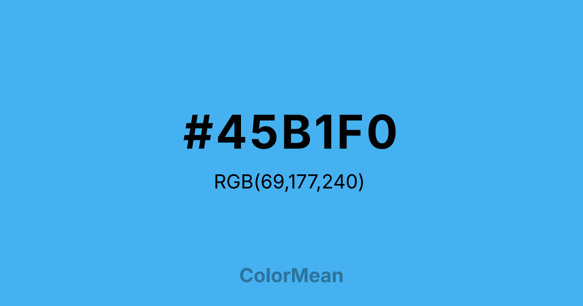 #45B1F0 color swatch