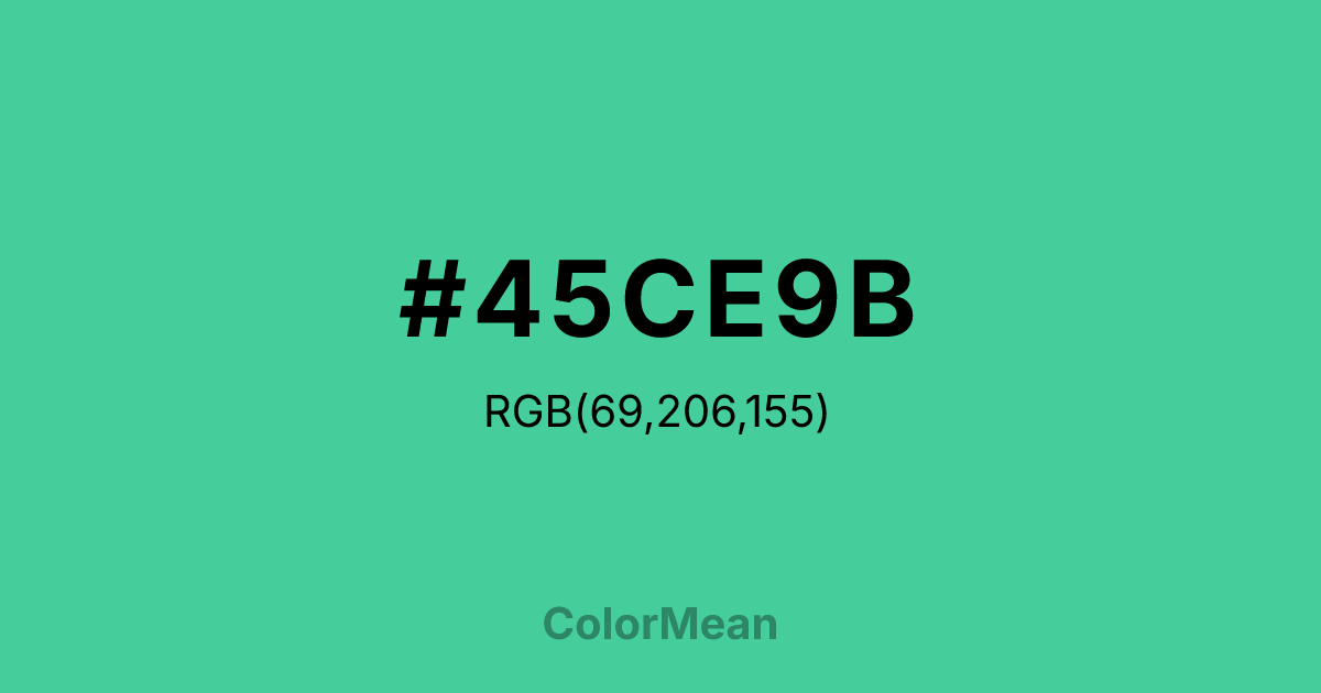 #45CE9B color swatch