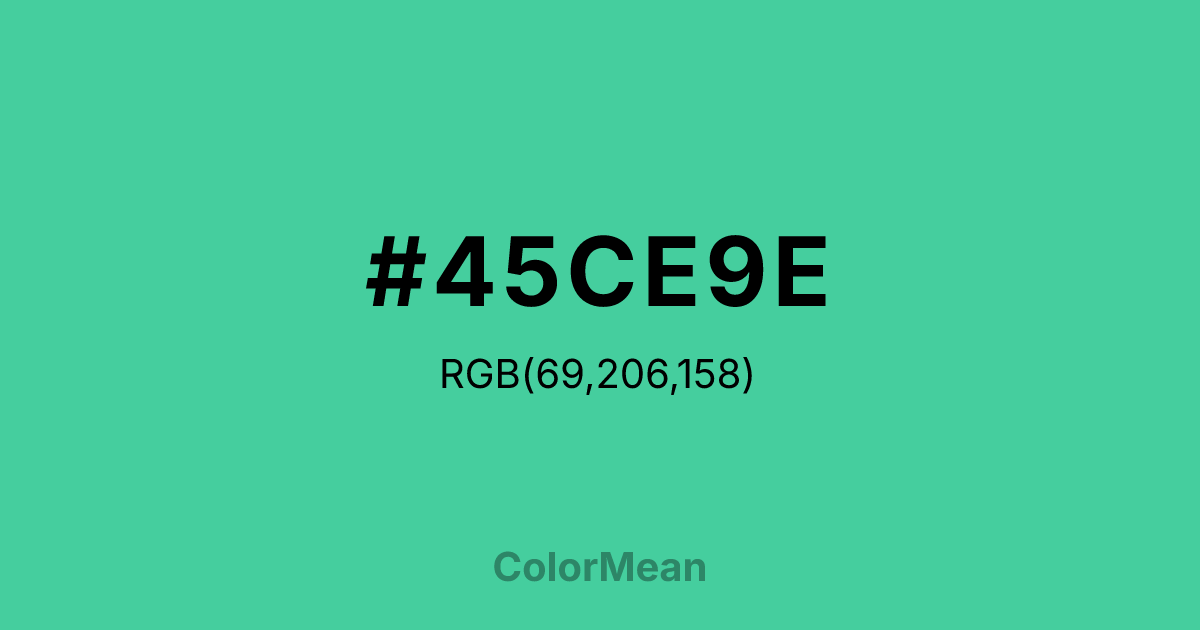#45CE9E color swatch