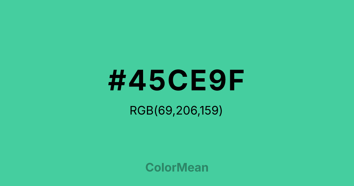 #45CE9F color swatch