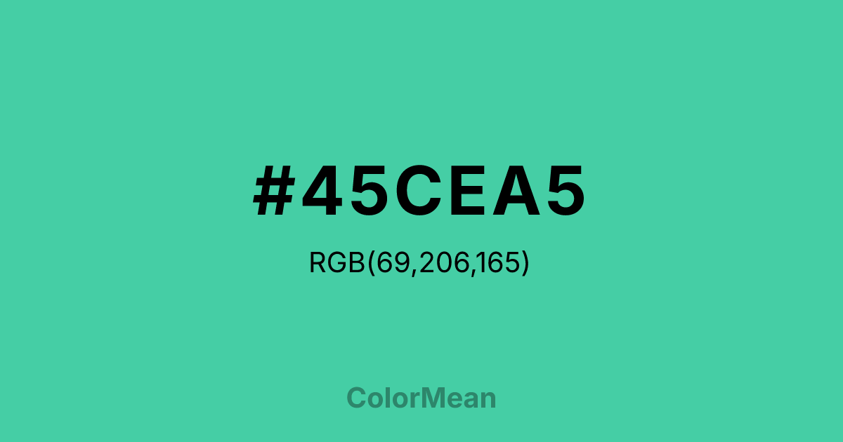 #45CEA5 color swatch