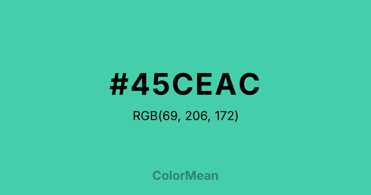 #45CEAC color swatch