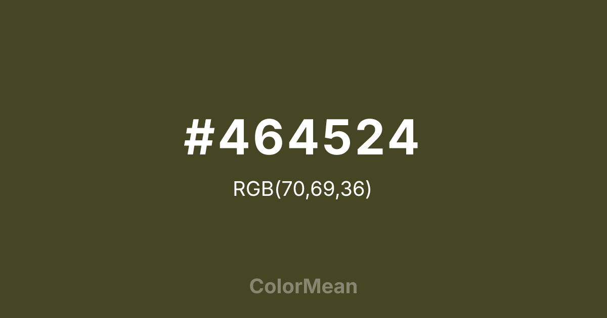 #464524 color swatch