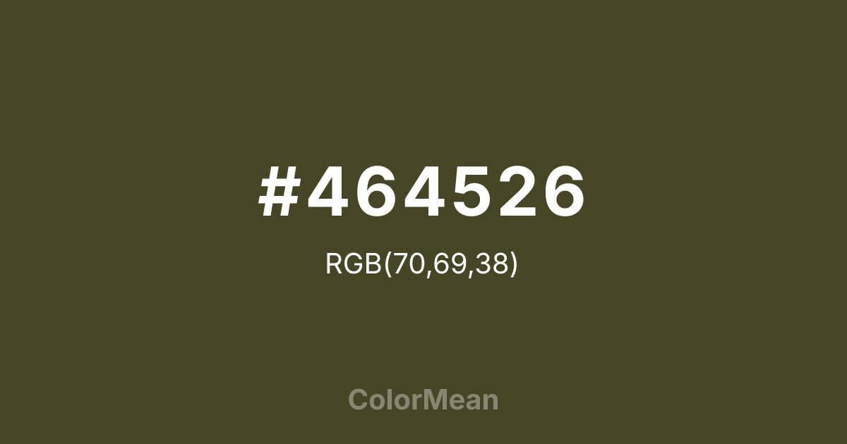 #464526 color swatch