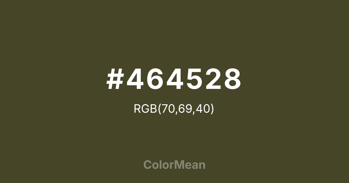 #464528 color swatch