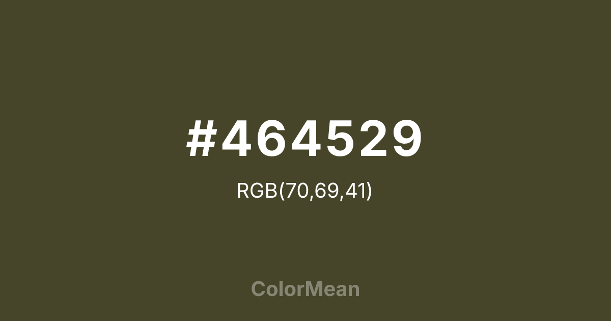 #464529 color swatch