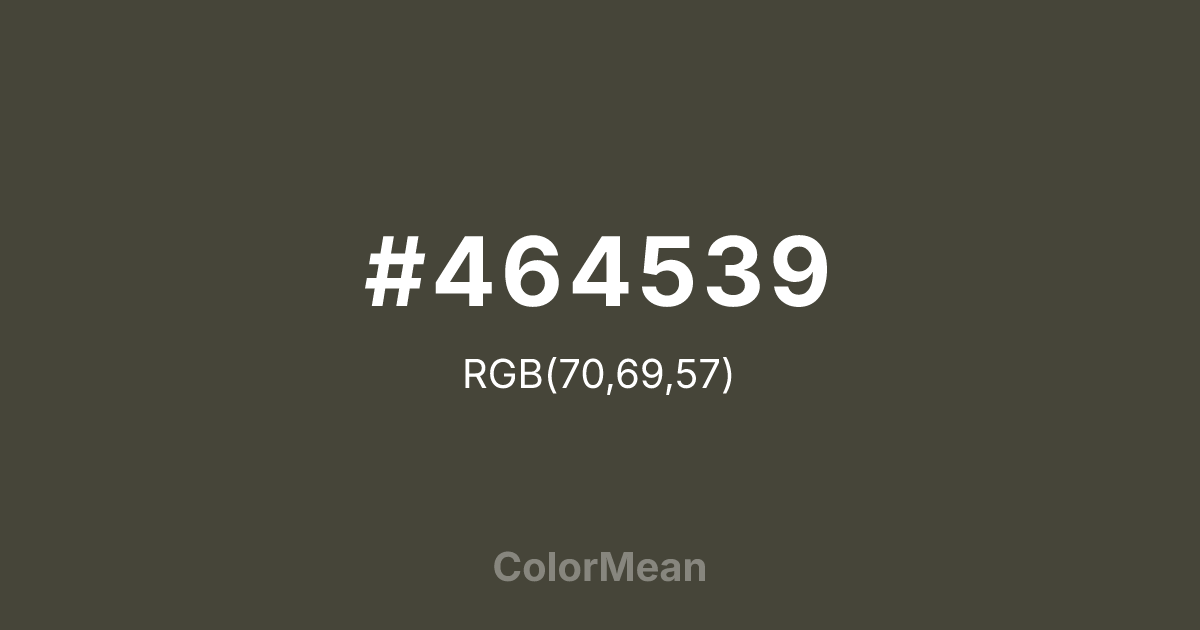 #464539 color swatch