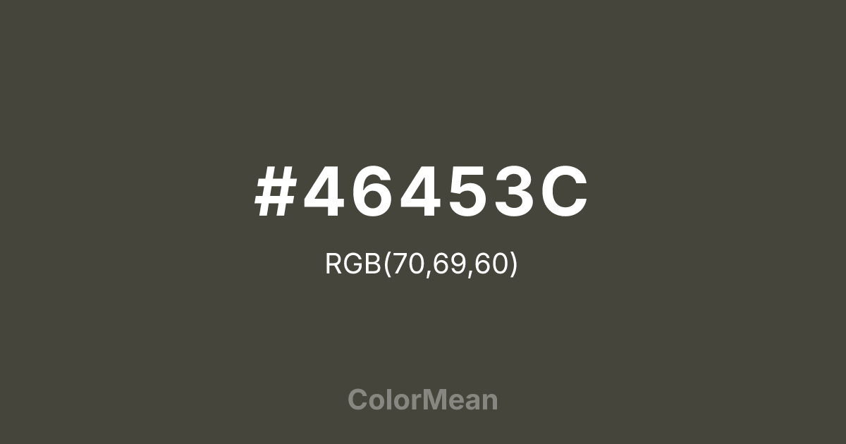 #46453C color swatch