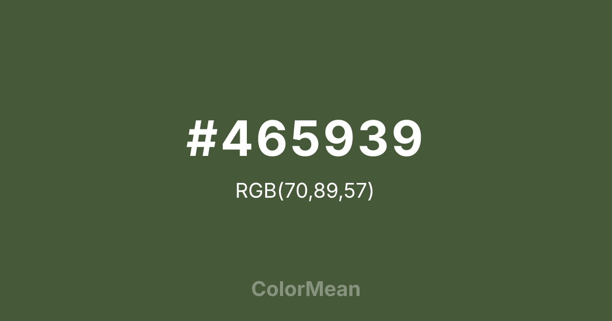 #465939 color swatch