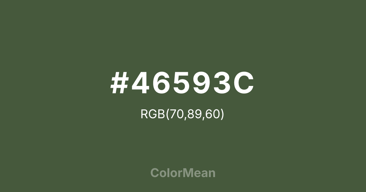 #46593C color swatch
