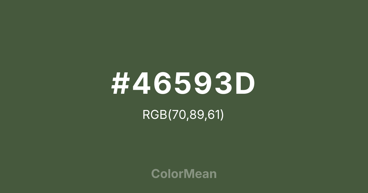 #46593D color swatch