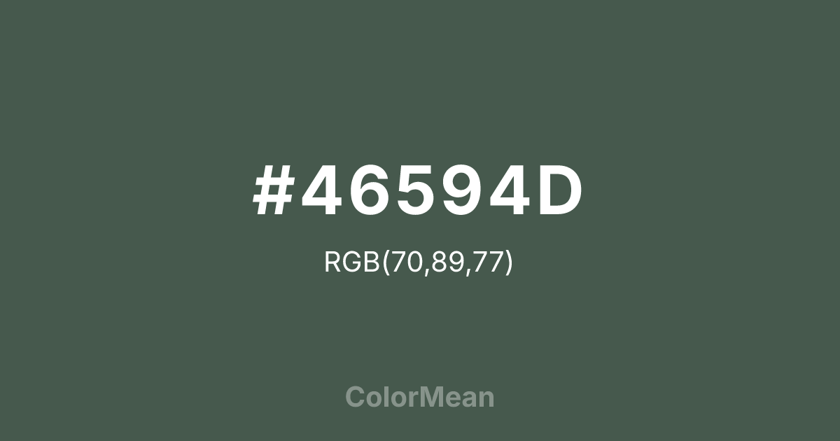 #46594D color swatch