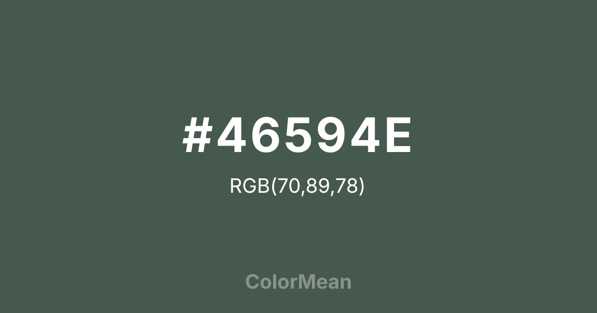 #46594E color swatch