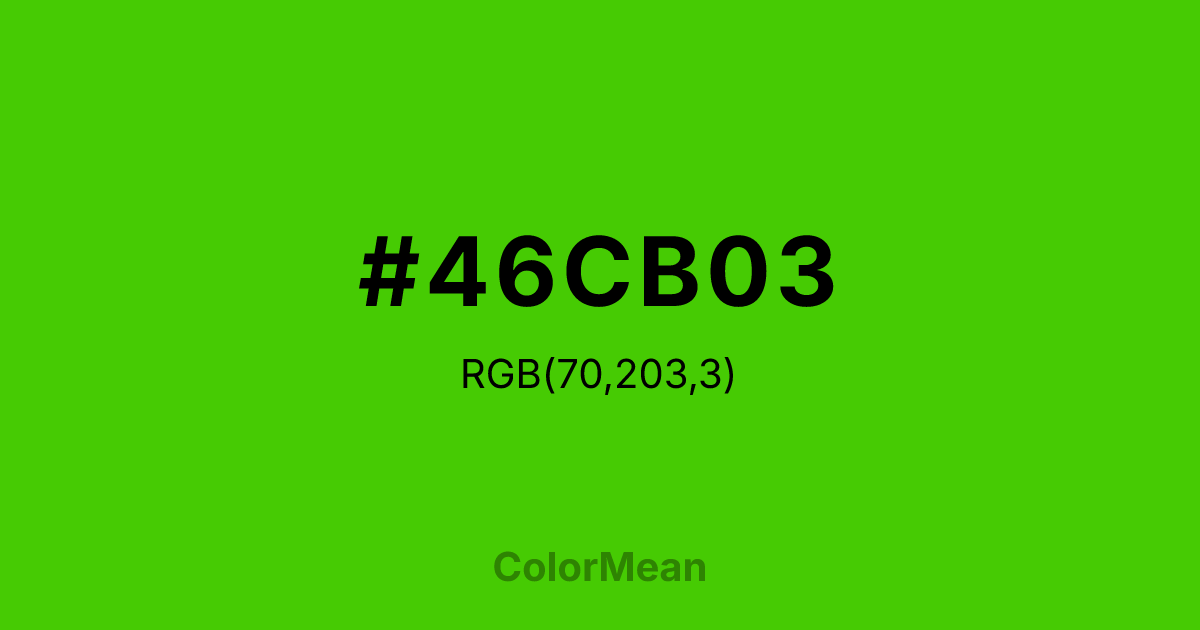 #46CB03 color swatch
