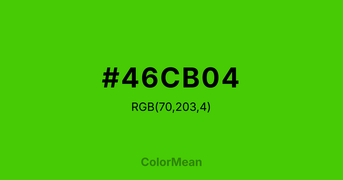 #46CB04 color swatch