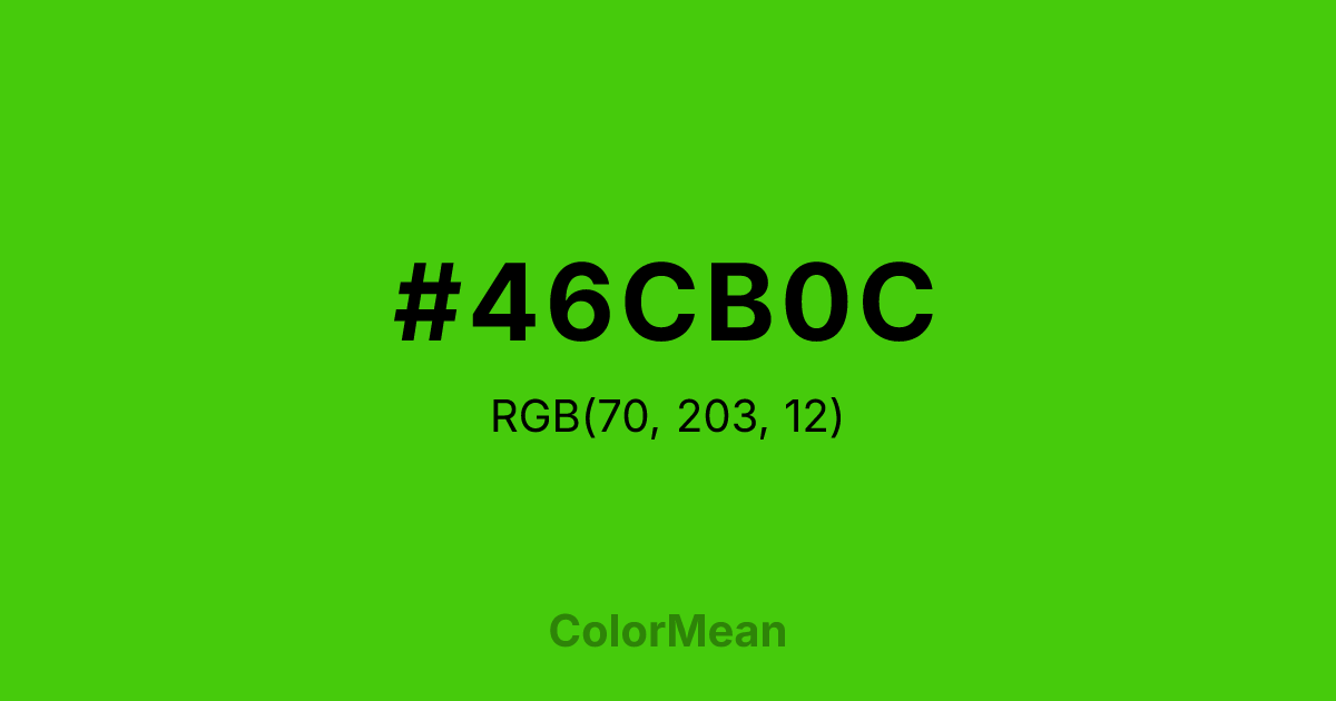 #46CB0C color swatch