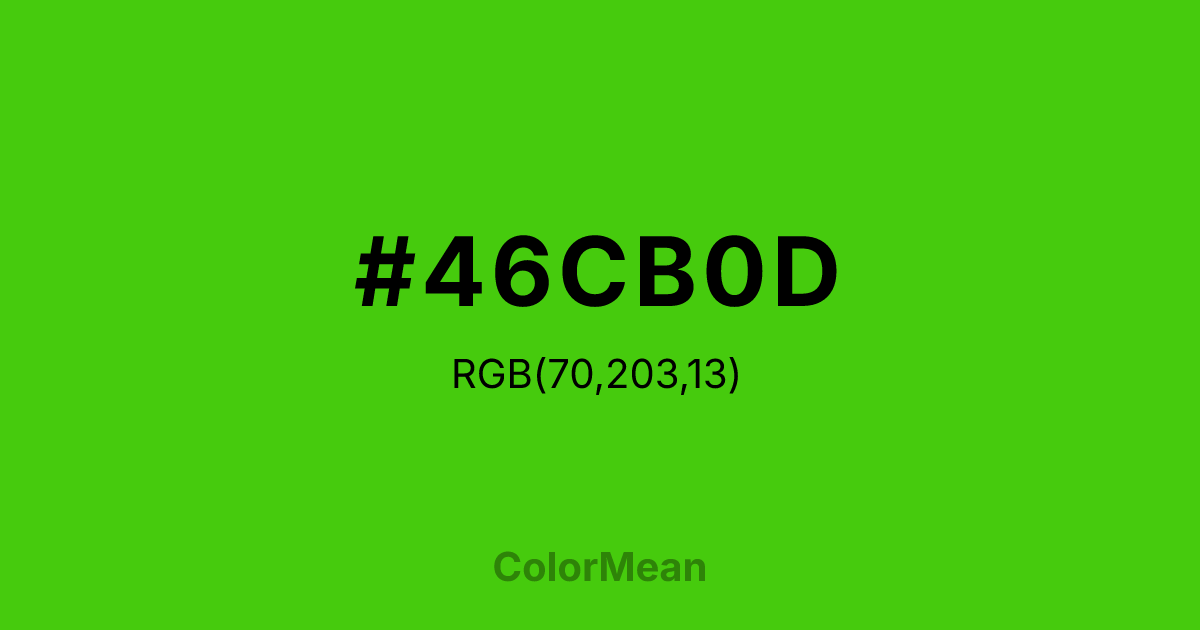 #46CB0D color swatch