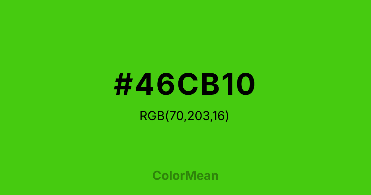 #46CB10 color swatch