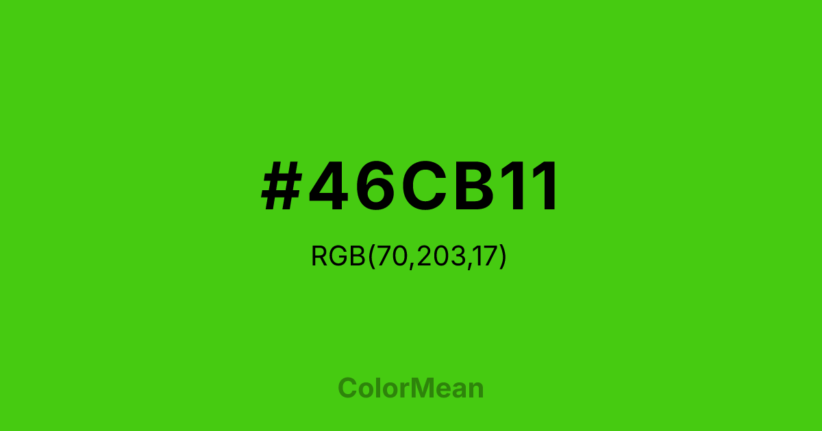 #46CB11 color swatch