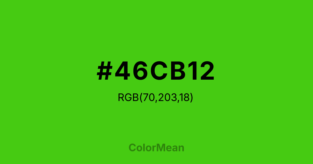#46CB12 color swatch