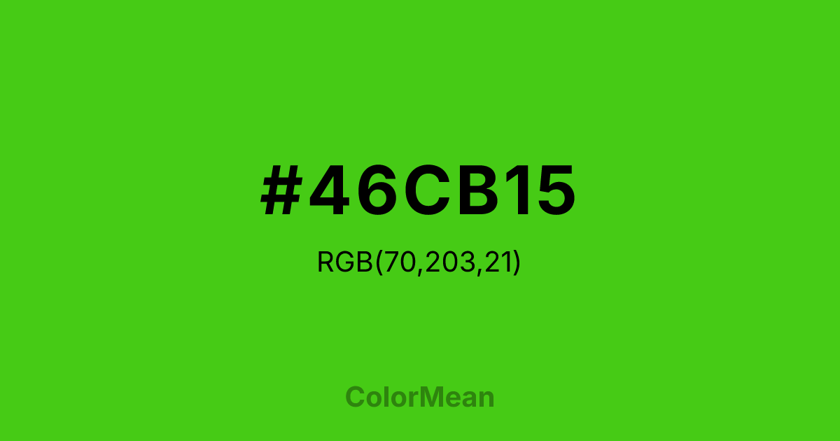 #46CB15 color swatch