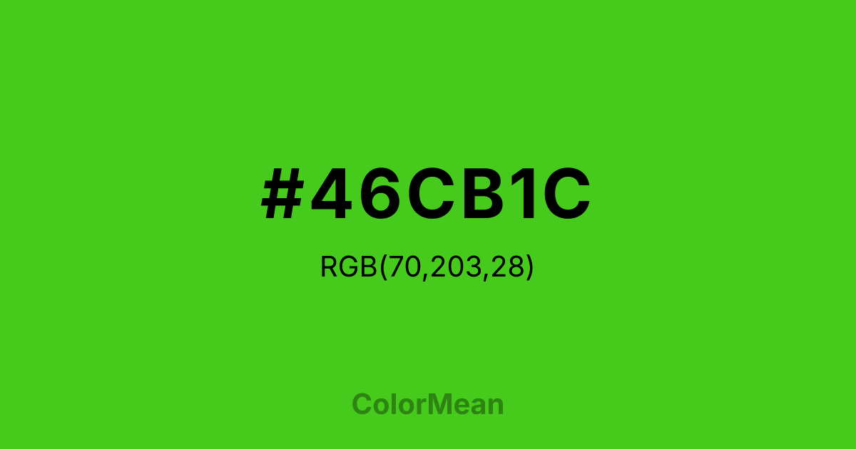 #46CB1C color swatch