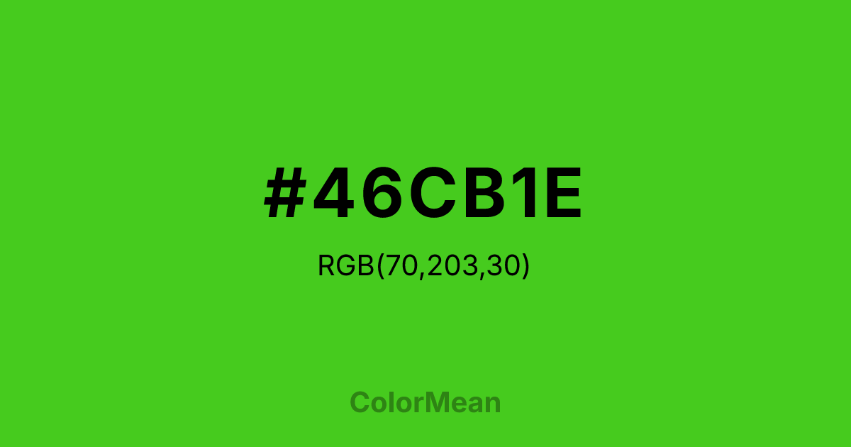 #46CB1E color swatch