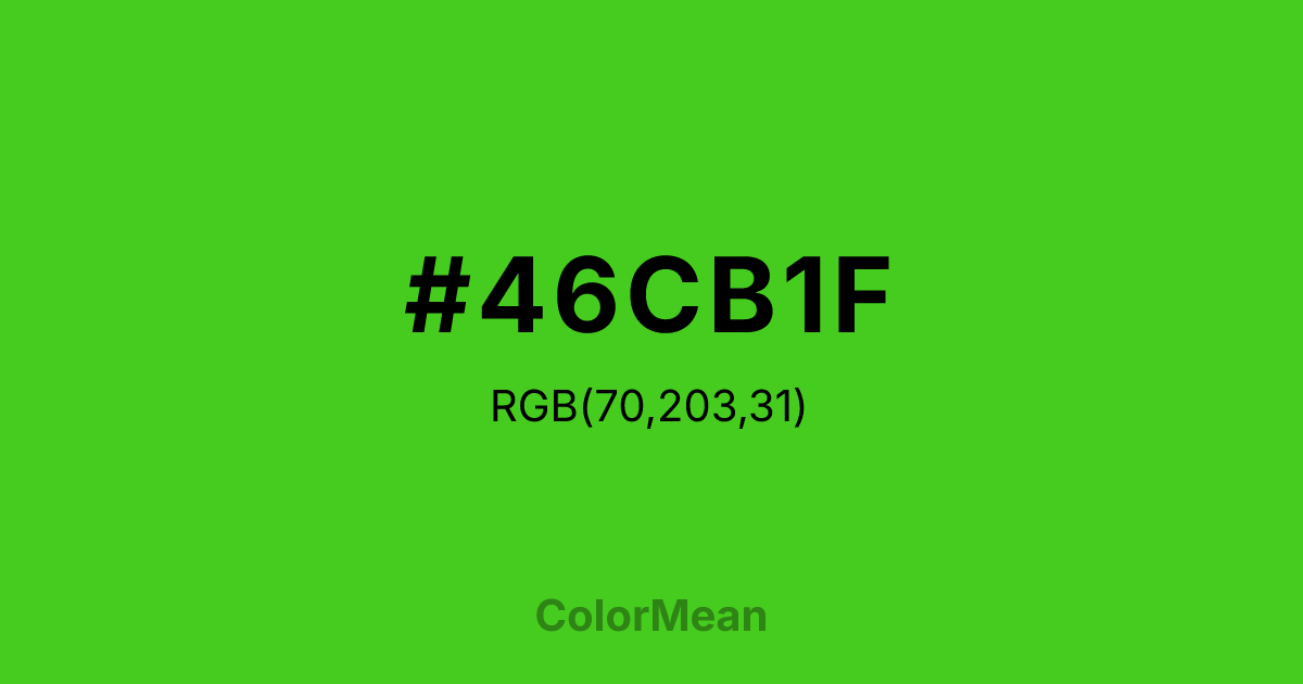#46CB1F color swatch