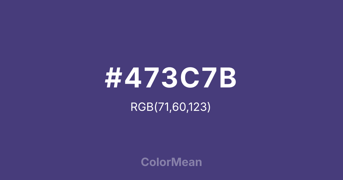 #473C7B color swatch