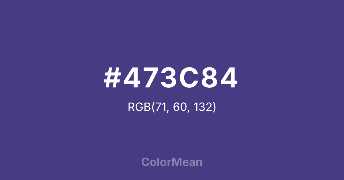 #473C84 color swatch