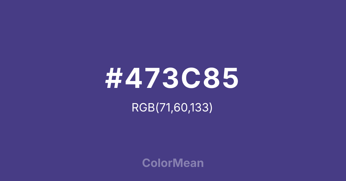 #473C85 color swatch