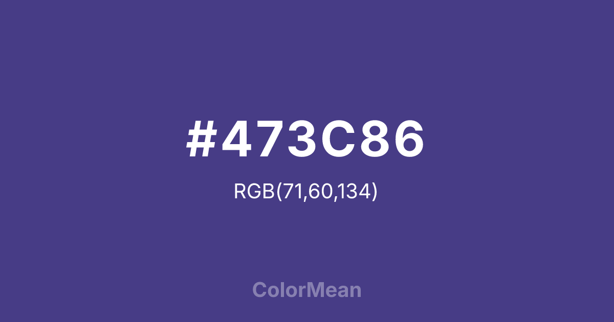 #473C86 color swatch