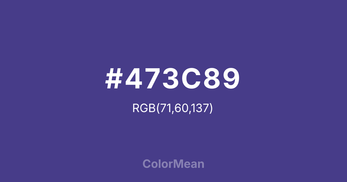 #473C89 color swatch