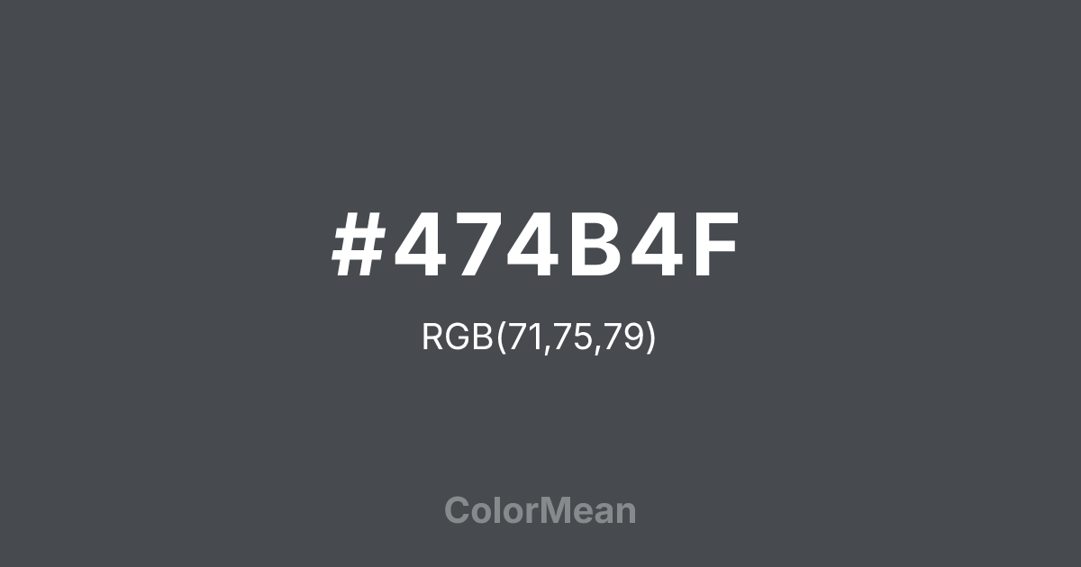 #474B4F color swatch