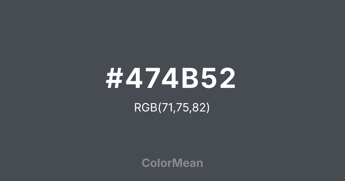 #474B52 color swatch