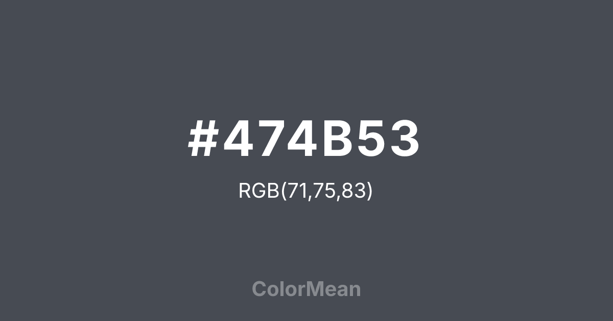 #474B53 color swatch