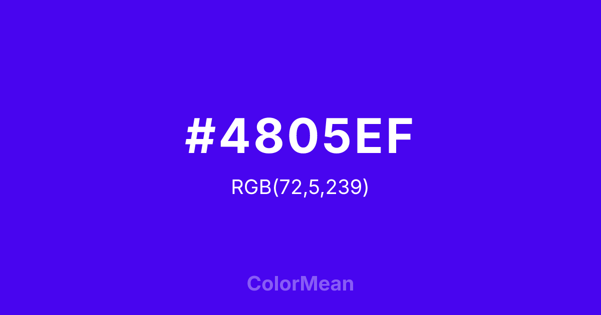 #4805EF color swatch