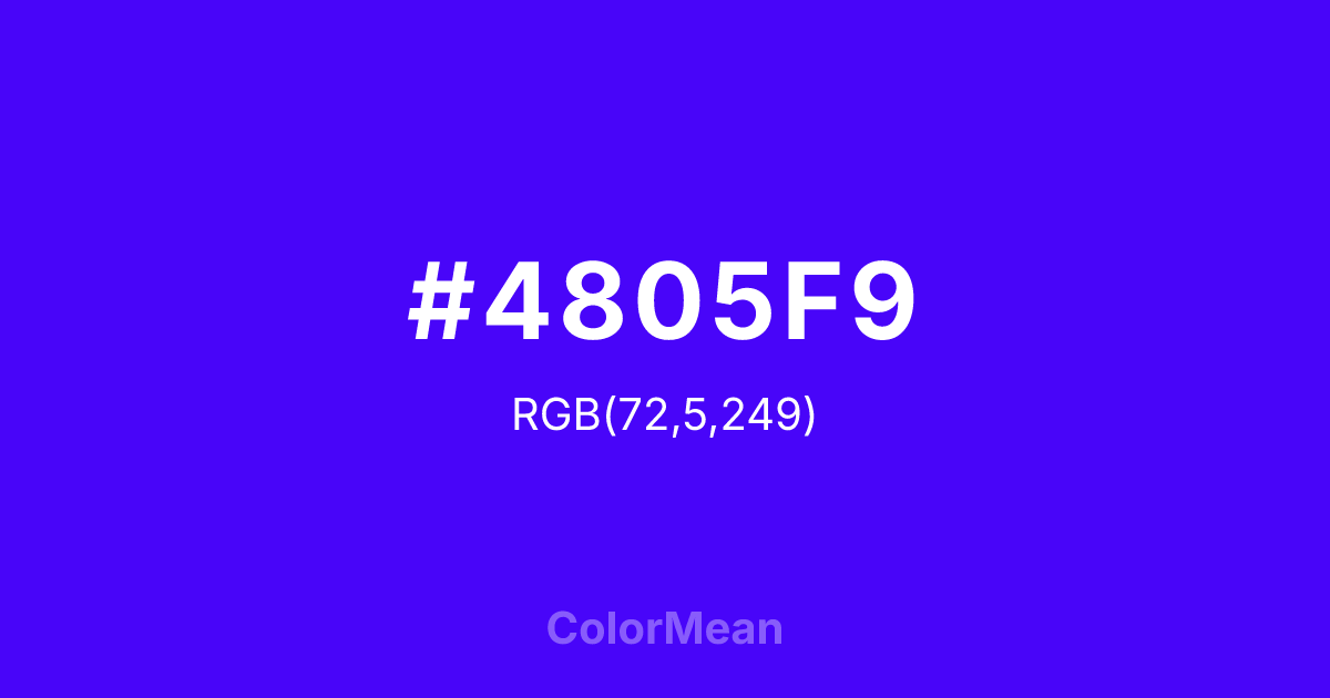 #4805F9 color swatch