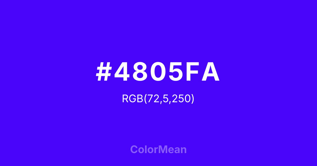 #4805FA color swatch