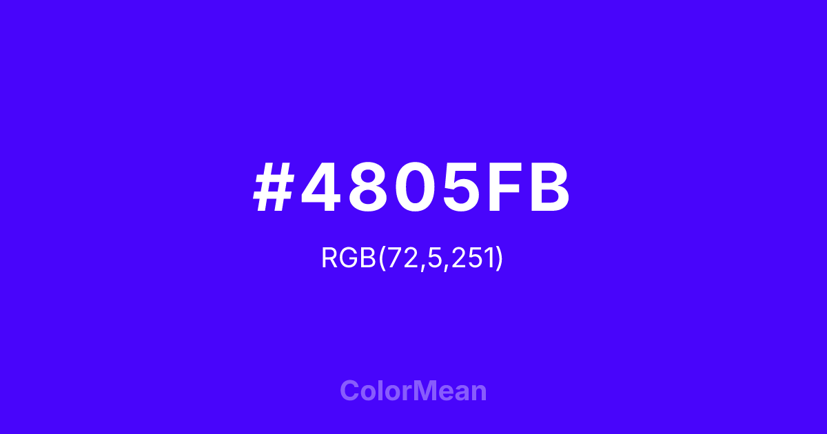 #4805FB color swatch