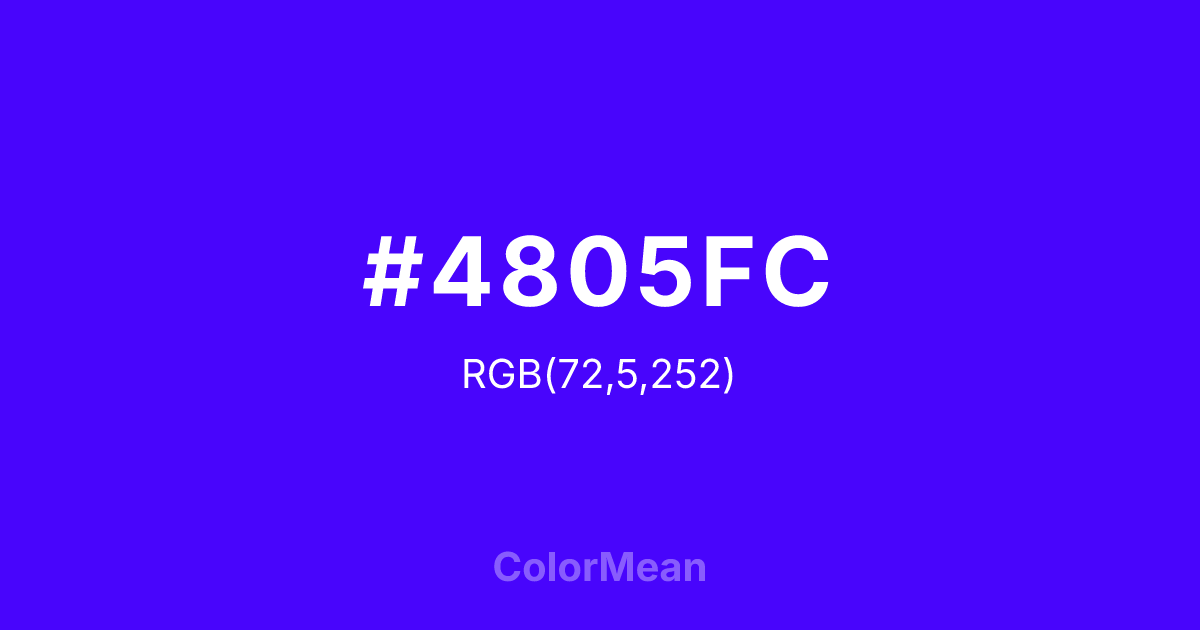 #4805FC color swatch