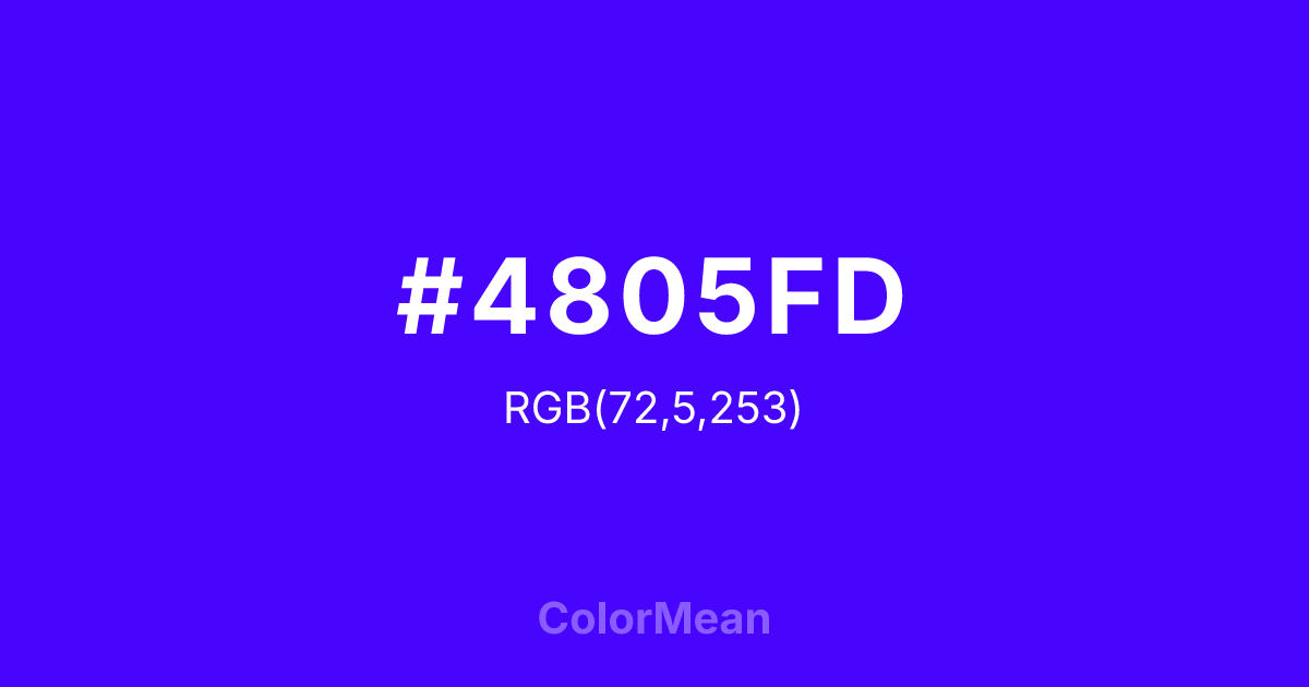 #4805FD color swatch