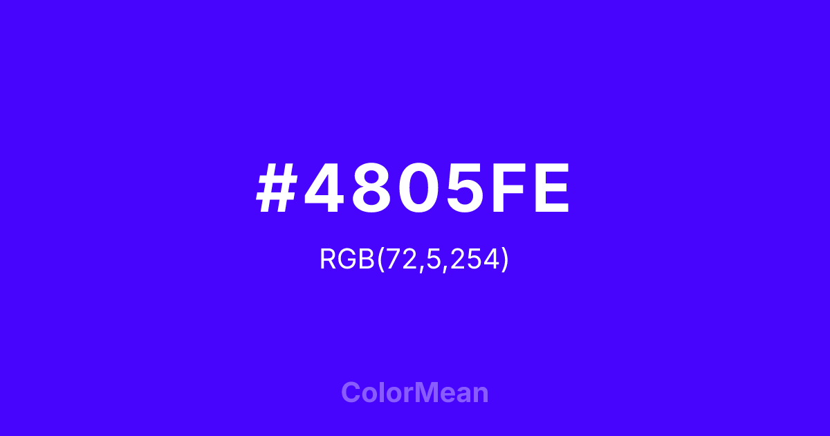 #4805FE color swatch