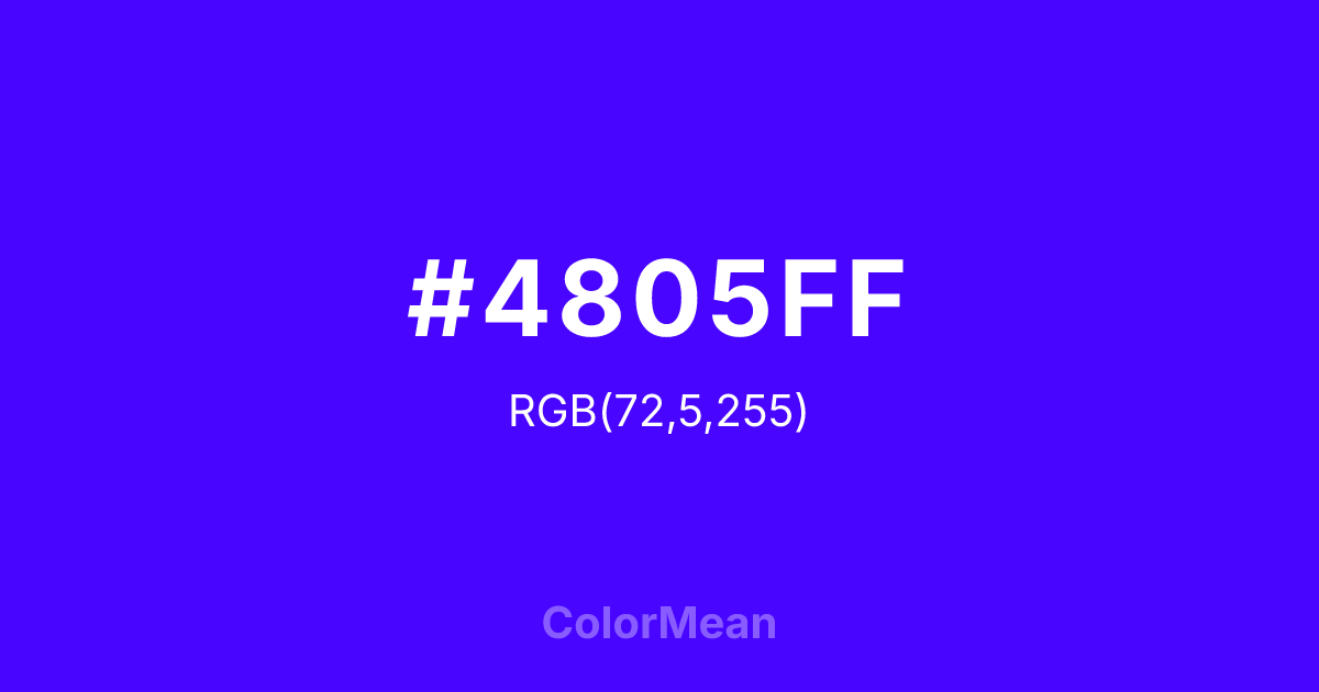 #4805FF color swatch