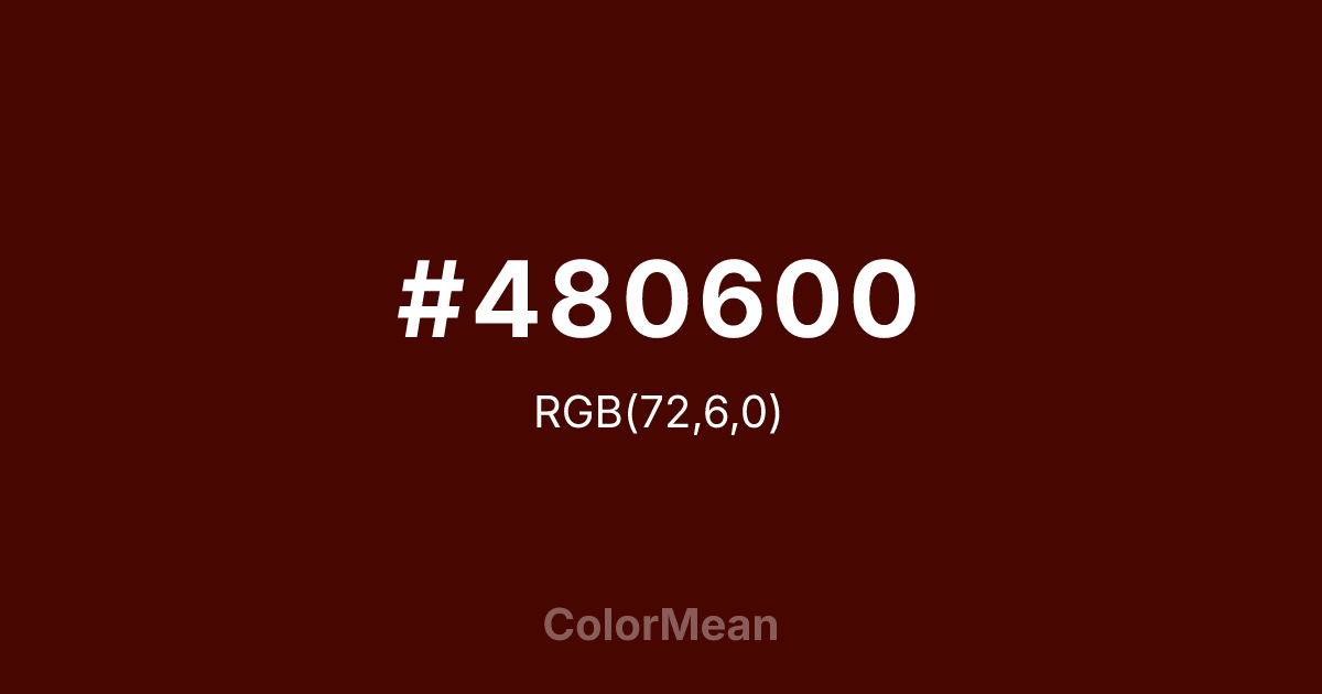 #480600 color swatch