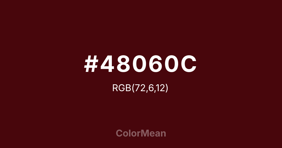 #48060C color swatch