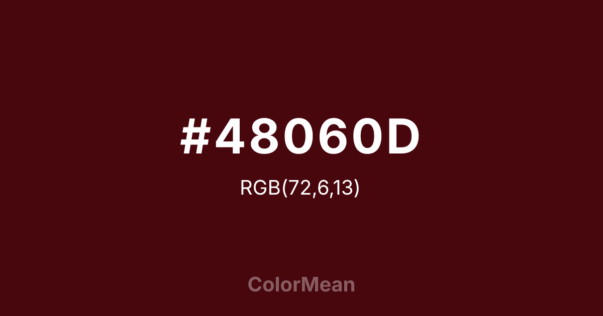 #48060D color swatch