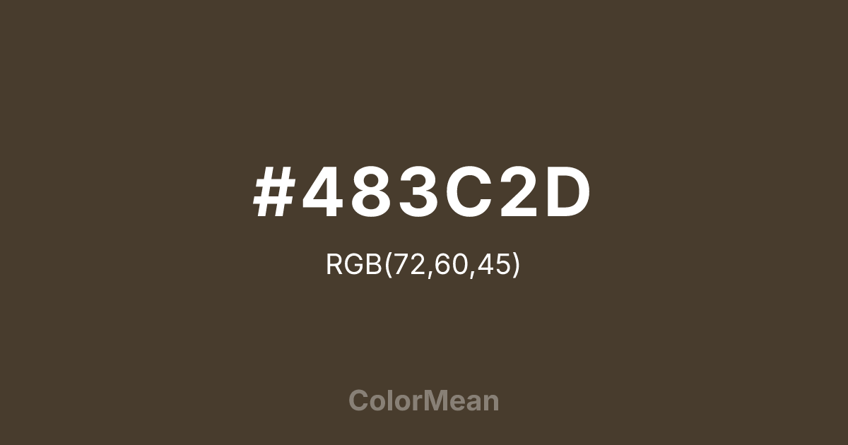 #483C2D color swatch