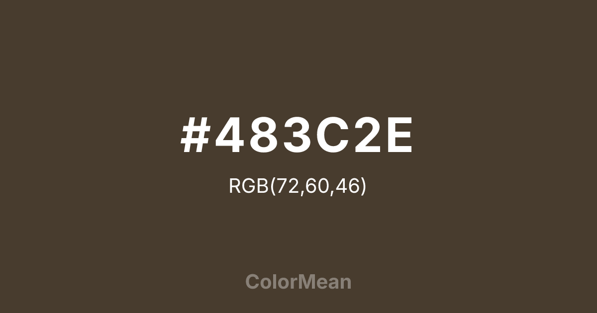 #483C2E color swatch