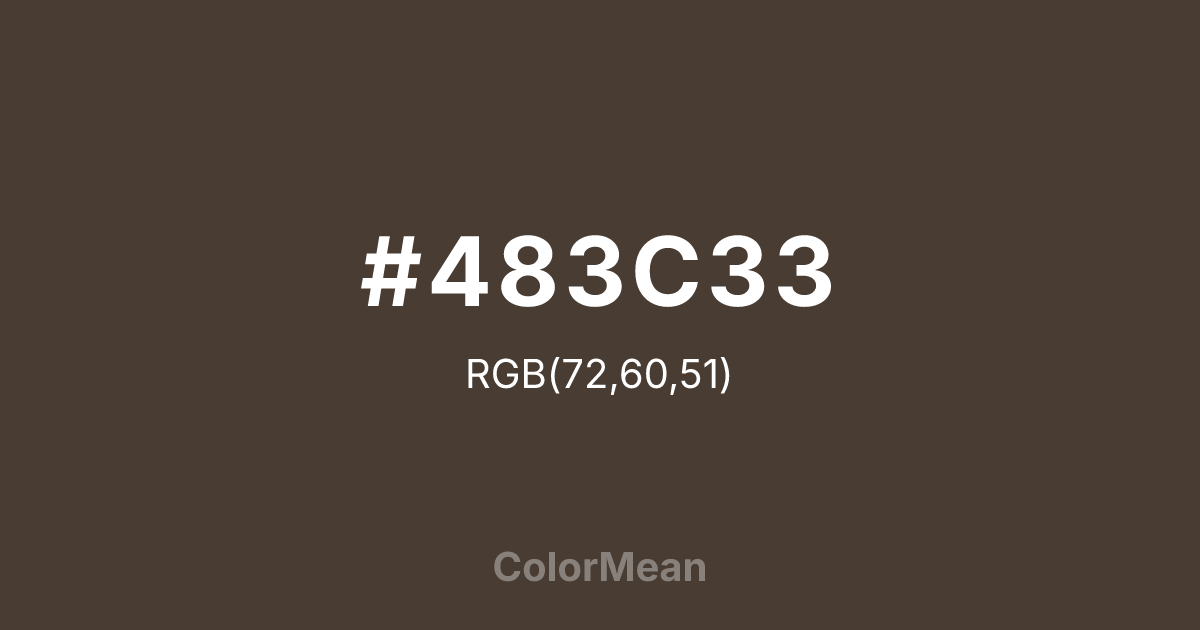 #483C33 color swatch